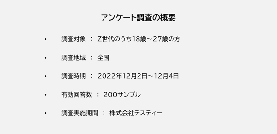 アンケート調査の概要